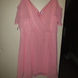 Sheer dress off shoulder